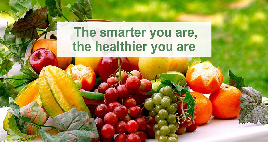 The smarter you are, the healthier you are